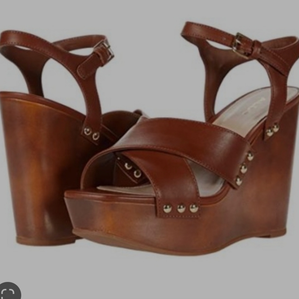 ALDO Desbet Wedge Sandals Womens Size 7.5 Brown